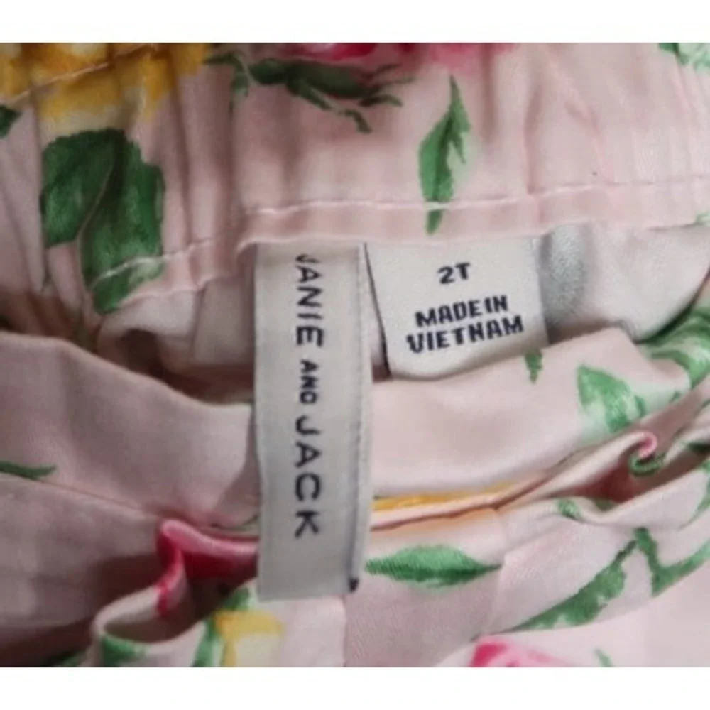 Janie and Jack Garden Rose Floral Paperbag Shorts Girls 2T Spring Summer‎ NWT